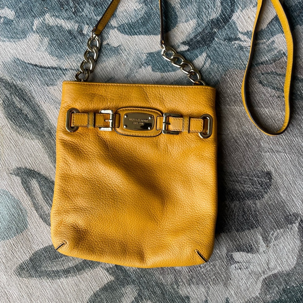 Yellow Michael Kors cross-body
